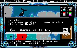 The Computer Edition of Risk Atari ST screenshot
