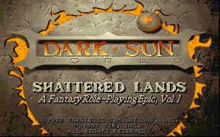 Dark Sun: Shattered Lands - DOS