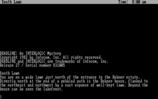 Deadline DOS screenshot