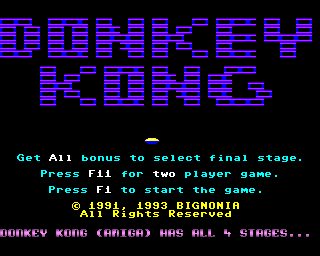 Donkey Kong Amiga - Amiga