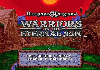 Dungeons & Dragons: Warriors of the Eternal Sun Genesis screenshot