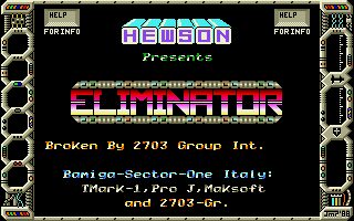 Eliminator Amiga screenshot