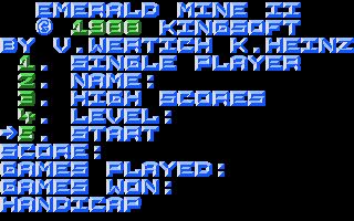 Emerald Mine II Amiga screenshot