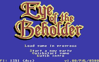 Eye of the Beholder C64 - Commodore 64