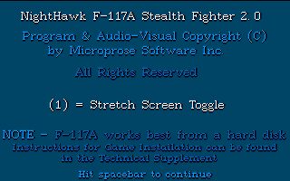F-117A Nighthawk Stealth Fighter 2.0 - Amiga