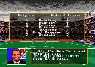 FIFA International Soccer Genesis screenshot