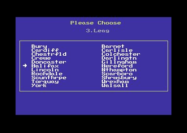 Football Manager 3 - Commodore 64