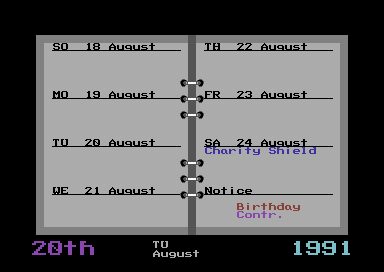 Football Manager 3 - Commodore 64