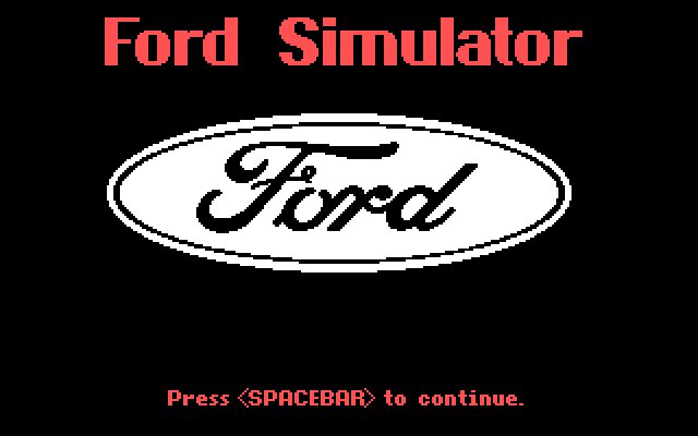 Ford Simulator - DOS
