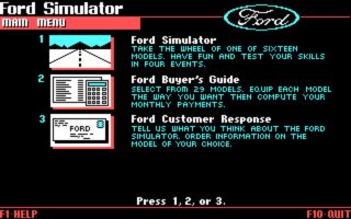 Ford Simulator DOS screenshot