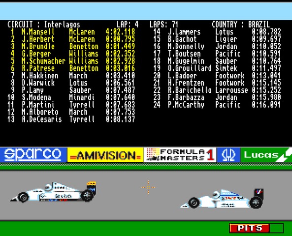 Formula 1 Masters - Amiga