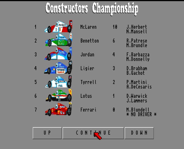 Formula 1 Masters - Amiga