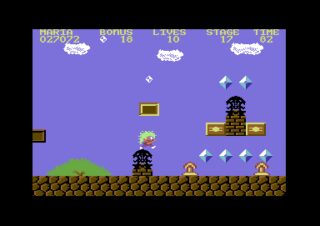 The Great Giana Sisters Commodore 64 screenshot