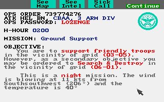 Gunship Amiga screenshot