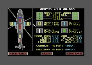 Gunship Commodore 64 screenshot