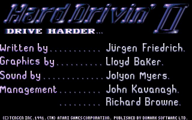 Hard Drivin 2 - Amiga