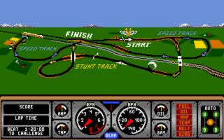 Hard Drivin' DOS screenshot