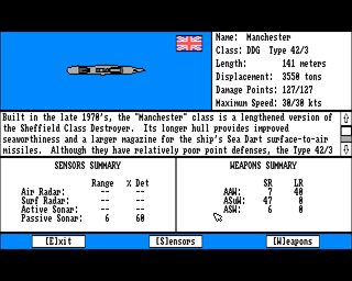 Harpoon Amiga screenshot