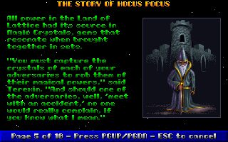 Hocus Pocus DOS screenshot