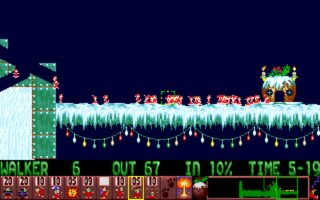 Xmas Lemmings game at