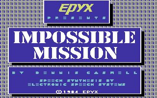 Impossible Mission Commodore 64 screenshot