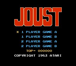 Joust NES screenshot