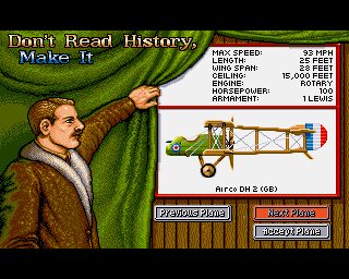 Knights of the Sky Amiga screenshot