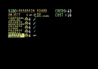 Laser Squad Commodore 64 screenshot