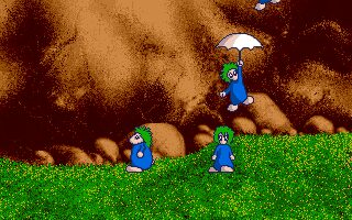 Lemmings Amiga screenshot