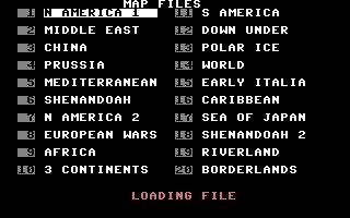 Lords of Conquest Commodore 64 screenshot