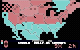 Lords of Conquest Commodore 64 screenshot