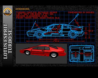 Lotus Esprit Turbo Challenge Amiga screenshot