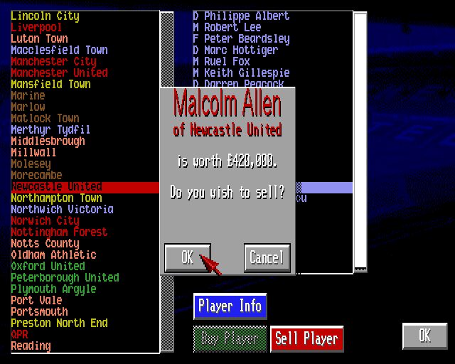 Manchester United: The Double - Amiga