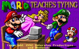 Mario Teaches Typing DOS screenshot