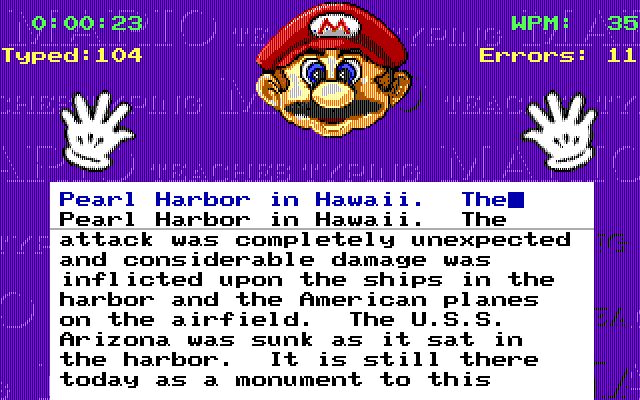 Mario Teaches Typing - DOS