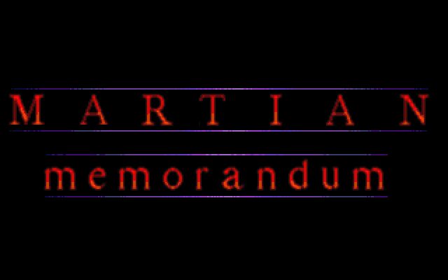 Martian Memorandum - DOS