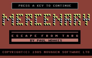 Mercenary Commodore 64 screenshot