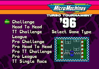 Micro Machines: Turbo Tournament 96 Genesis screenshot