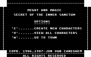 Might and Magic - DOS