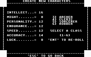 Might and Magic DOS screenshot