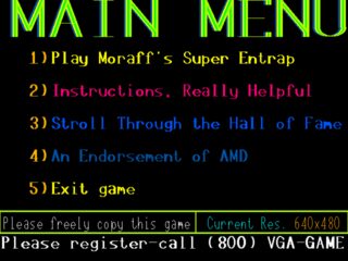 Moraff's Entrap DOS screenshot