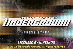 Need for Speed: Underground Game Boy Advance screenshot