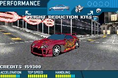Need for Speed: Underground Game Boy Advance screenshot
