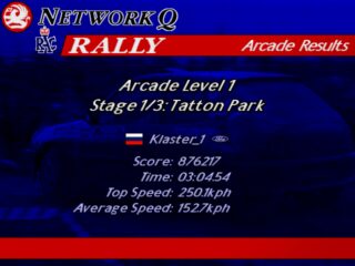 Network Q RAC Rally Championship DOS screenshot