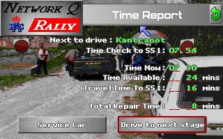 Network Q RAC Rally DOS screenshot