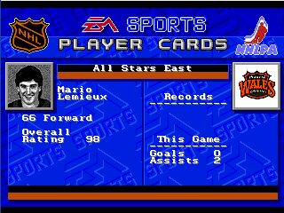 NHL Hockey 94 Genesis screenshot