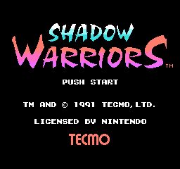 Shadow Warriors NES screenshot