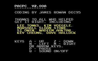 Pac PC 2 DOS screenshot