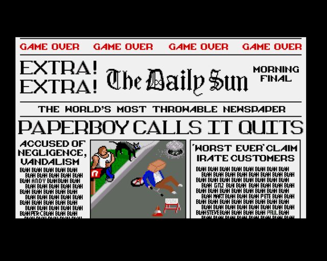 Paperboy - Amiga version