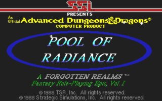 Pool of Radiance Commodore 64 screenshot